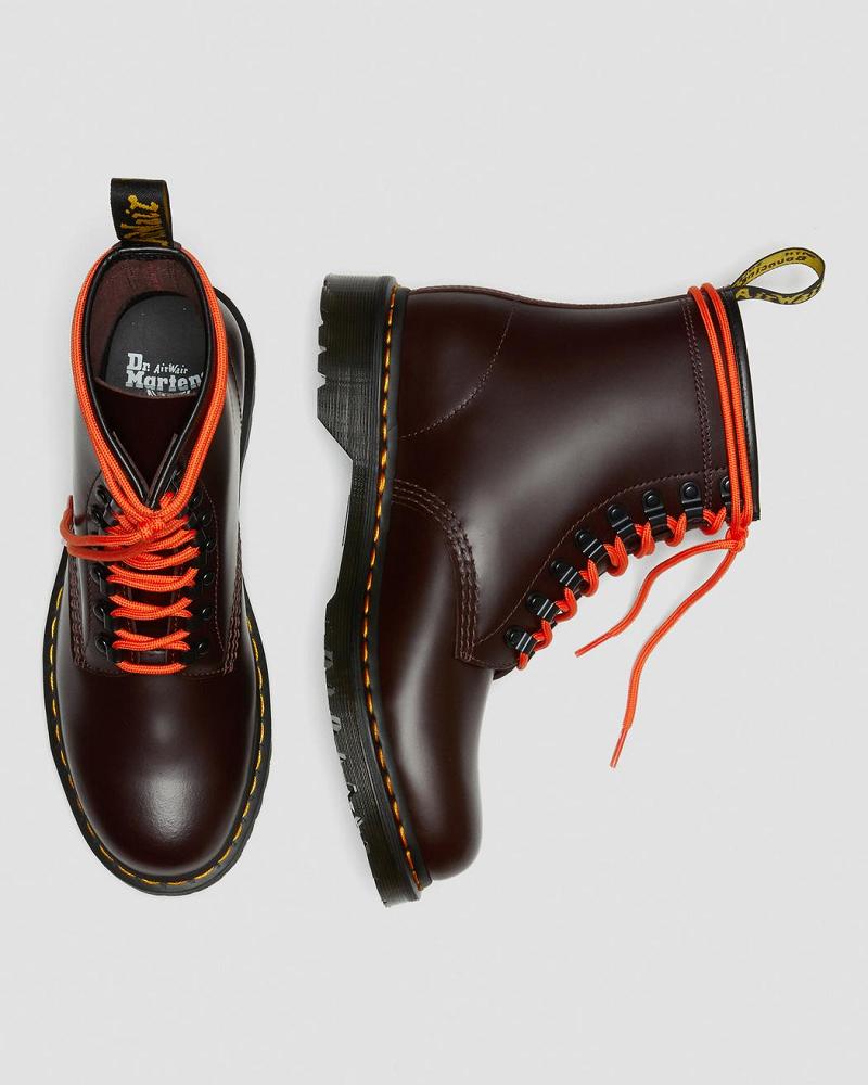 Dr Martens 1460 Ben Smooth Læder Snørestøvler Dame Rød | DK 148XYU